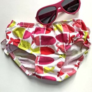 Flap Happy Diaper Cover Bloomers Ruffle Pink Fish